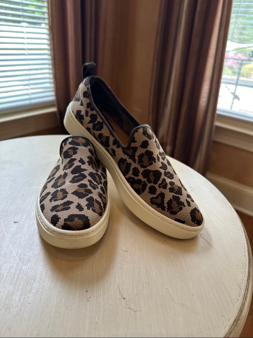 Leopard Söfft Print Slip-On Platform Sneakers - Women
